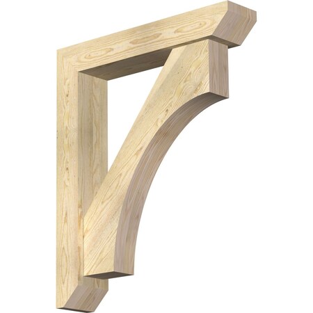 Ekena Millwork Westlake Slat Rough Sawn Bracket w/ Offset Brace, Douglas Fir, 6"W x 30"D x 36"H BKT0604X30X36WTL06RDF